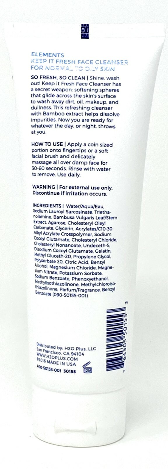 H2O+ Elements Keep It Fresh Face Cleanser 4 fl oz