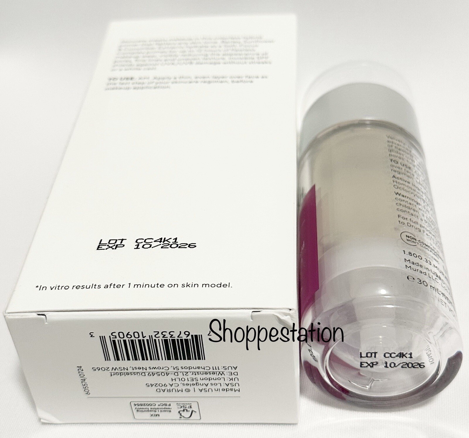 Murad Hydration Invisiblur Perfecting Shield SPF30 PA+++ 1oz / 30ml Exp 10/26