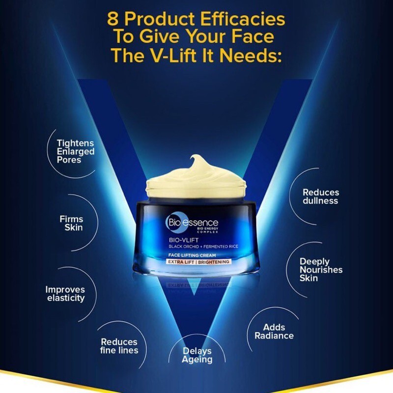 Bio-Essence BIO-VLIFT Face Lifting Cream 45g Extra Lift and Brightening