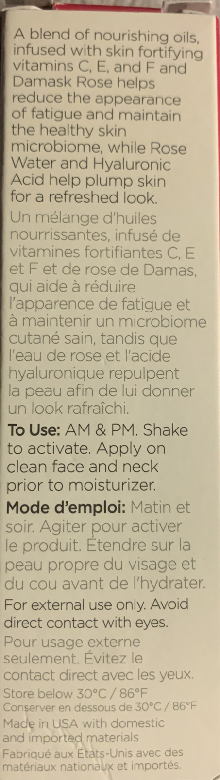 Andalou Naturals 1000 Roses Fresh Dewy 2 In 1 Serum Sensitive 1 Oz- New In Box