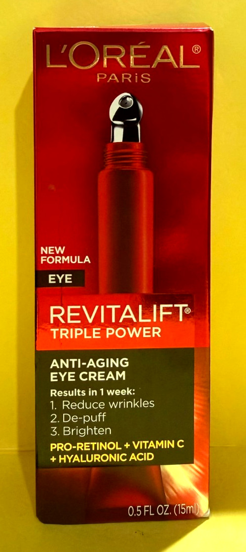 L’Oreal Paris Revitalift Triple Power Anti-Aging Eye Cream 0.5 oz No Date