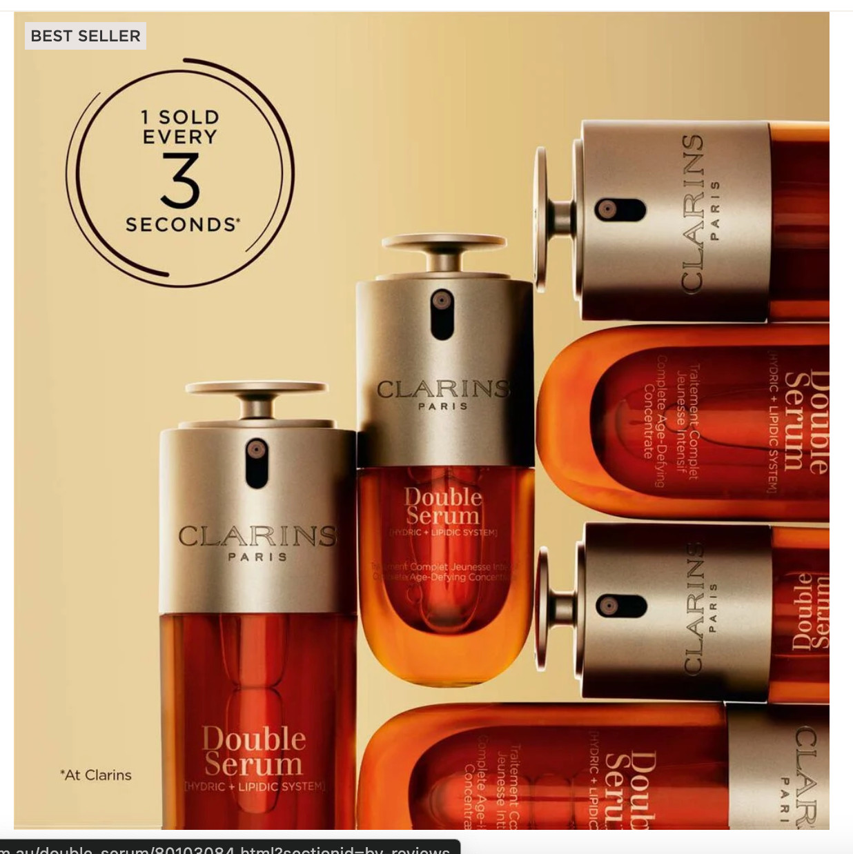 CLARINS Double Serum 50ML Skin Care Ageing Firmer Face Organic Reed Extract Pure