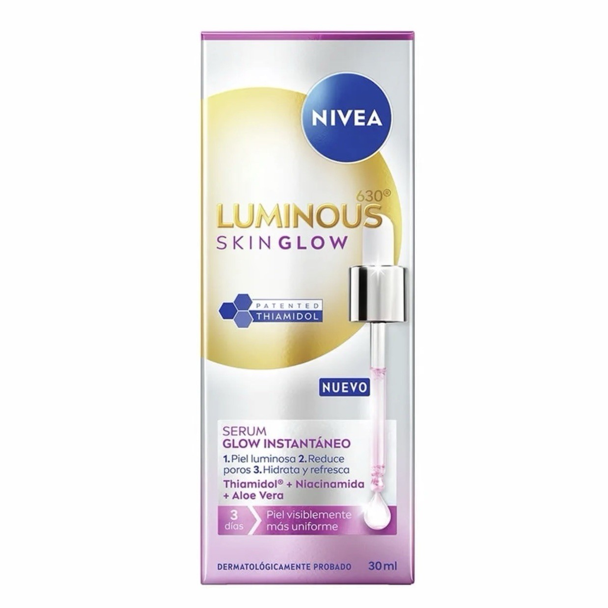 2-Piece NIVEA LUMINOUS SKIN GLOW Exfoliating Toner & Instant Serum Set 630°