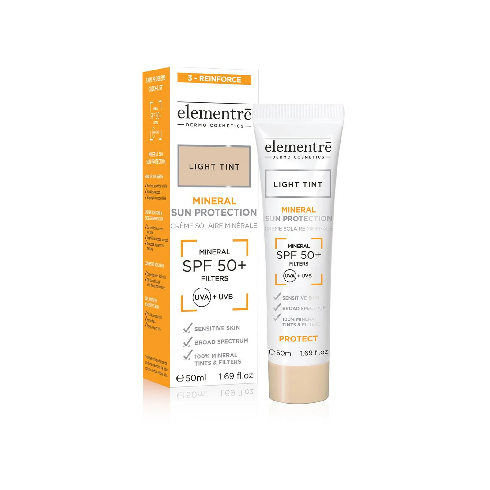 Elementre SPF 50+ Mineral Sun Protection Cream – Light Tint