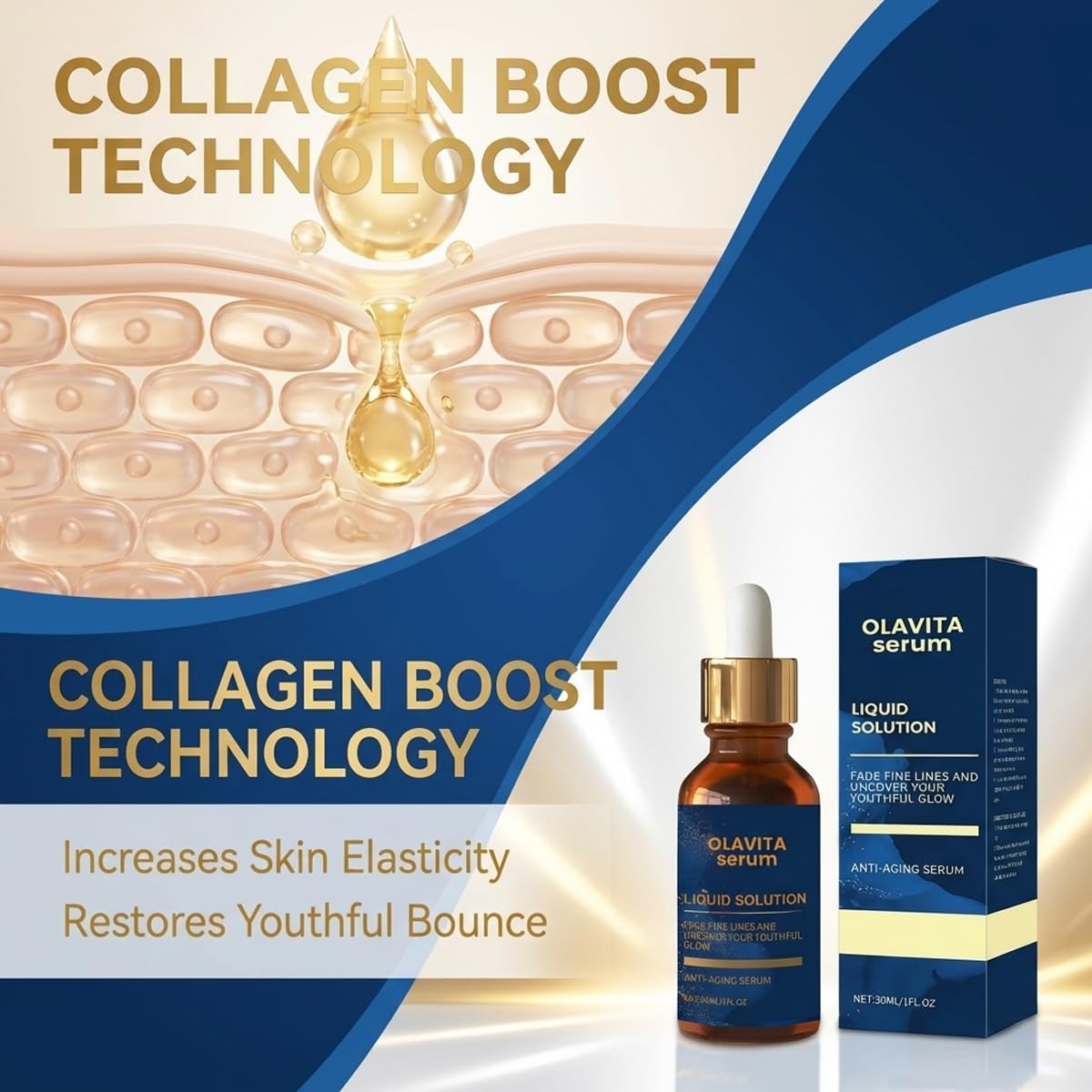 Olavita Liquid Solution Anti Aging Serum, New Upgraded Vitamin C & E Serum, B…