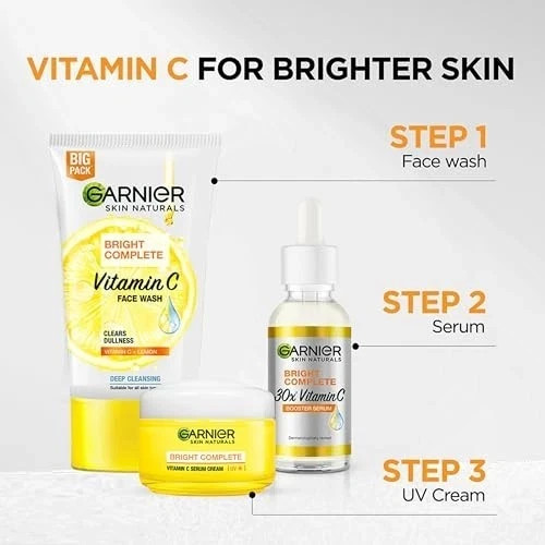 Garnier Bright Complete Vitamin C UV Day Cream | Sun Protection & Glow — 45 g