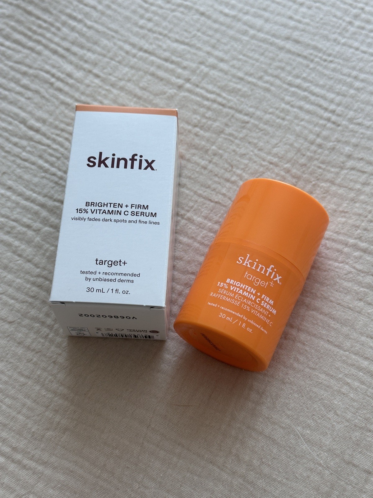skinfix BRIGHTEN + FIRM 15% VITAMIN C SERUM TARGET+ 30ml Full Size NIB