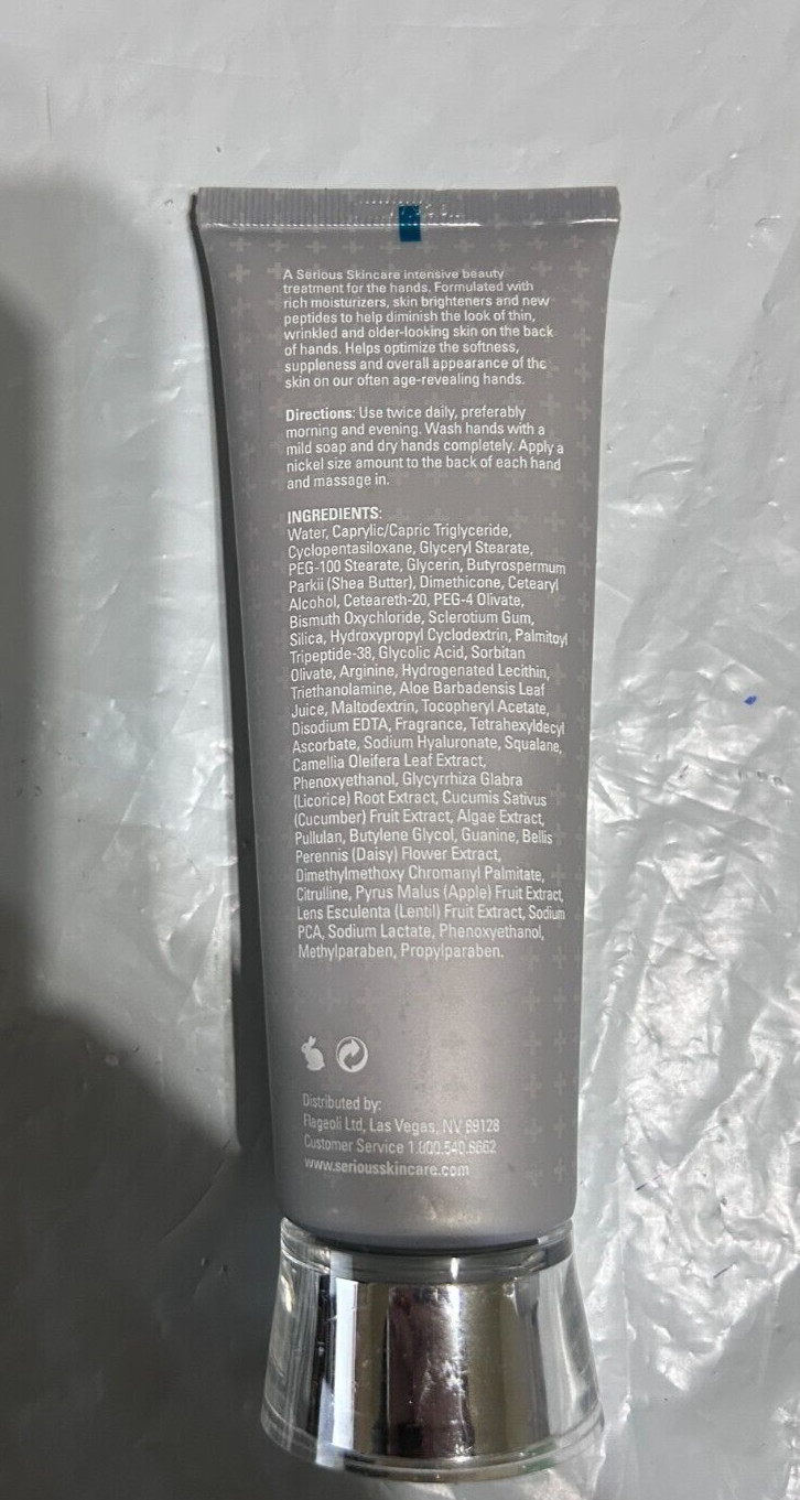 SERIOUS SKINCARE RULINEA FX TOPICAL REGENERATING HAND CREAM PLUS-4oz