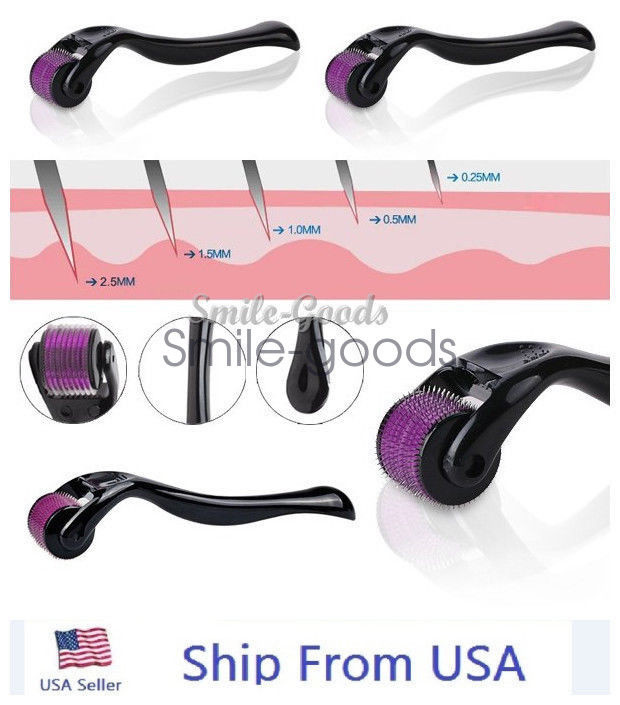 540 Titanium Microneedle Derma Roller Micro Needle Skin Care For Hair Loss Beard