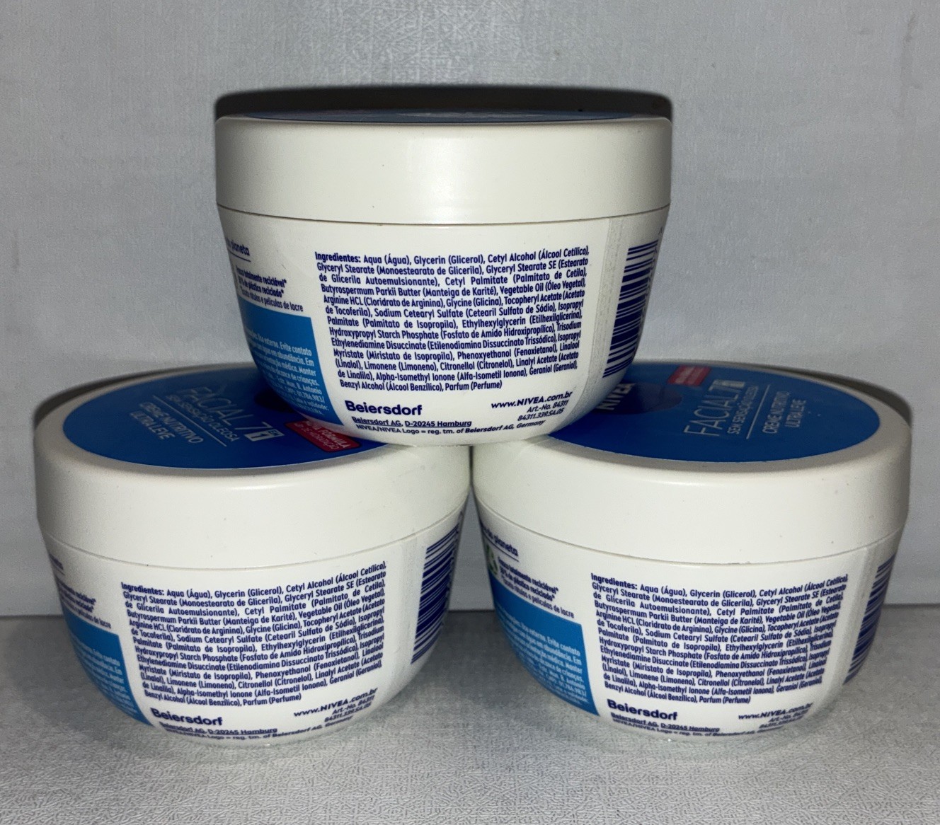 Lot Of 3-Nivea Facial cream7 in 1 nourishing care 100g Each/ New, Exp 04/2028