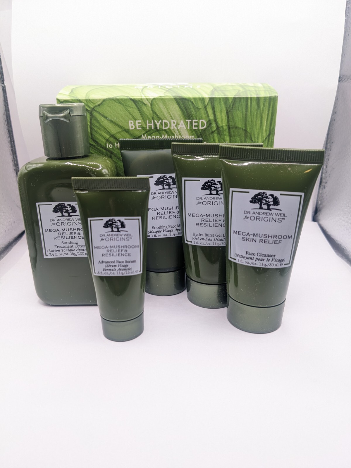 Dr Andrew Weil for Origins MEGA MUSHROOM HYDRATION 5 Piece Set – BNIB