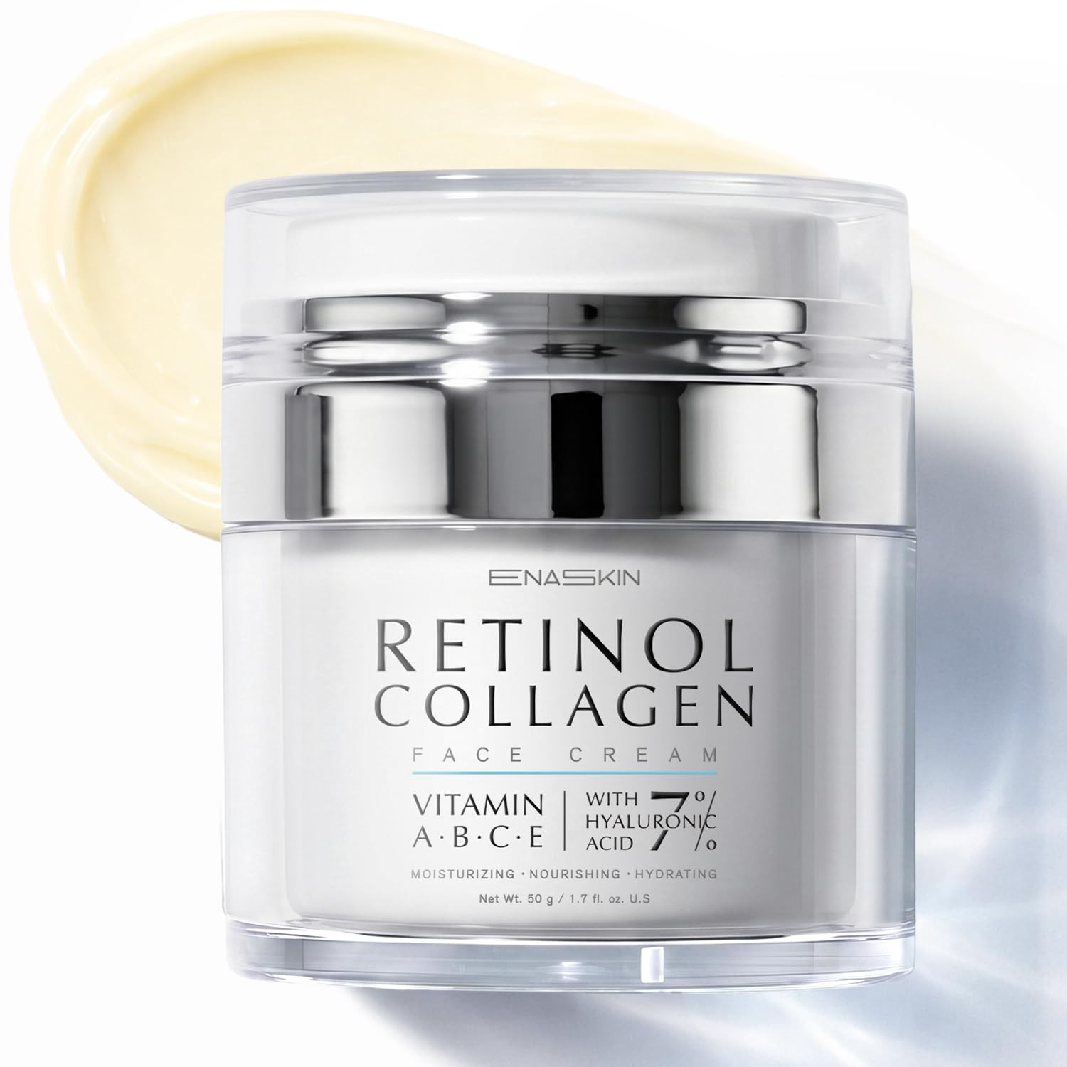 Retinol anti Aging Face Moisturizer: Wrinkle Cream for Women & Men, Collagen & 7