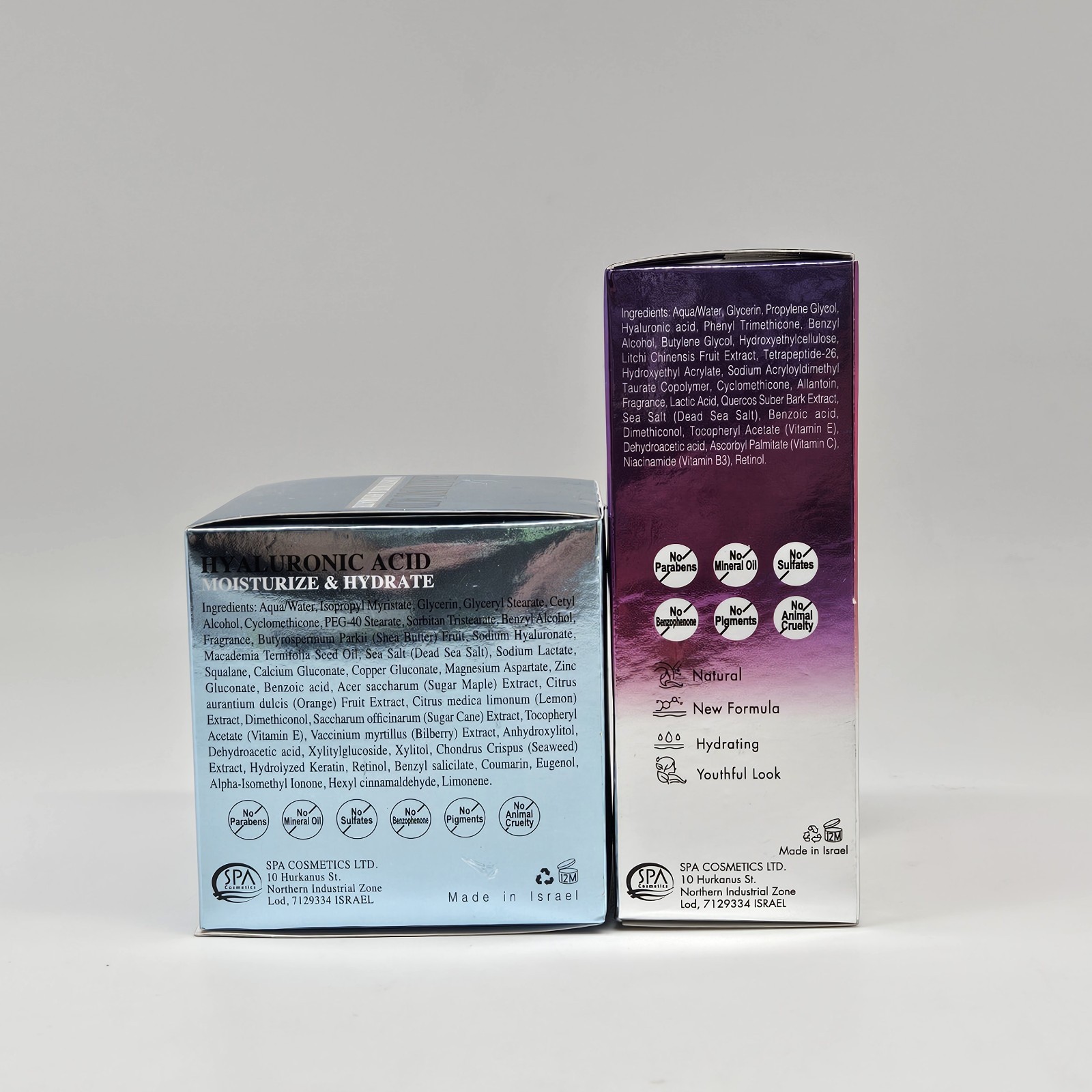 2 Piece Set HYALURONIC ACID WITH DEAD SEA SALTS Moisturizing Cream + Face Serum