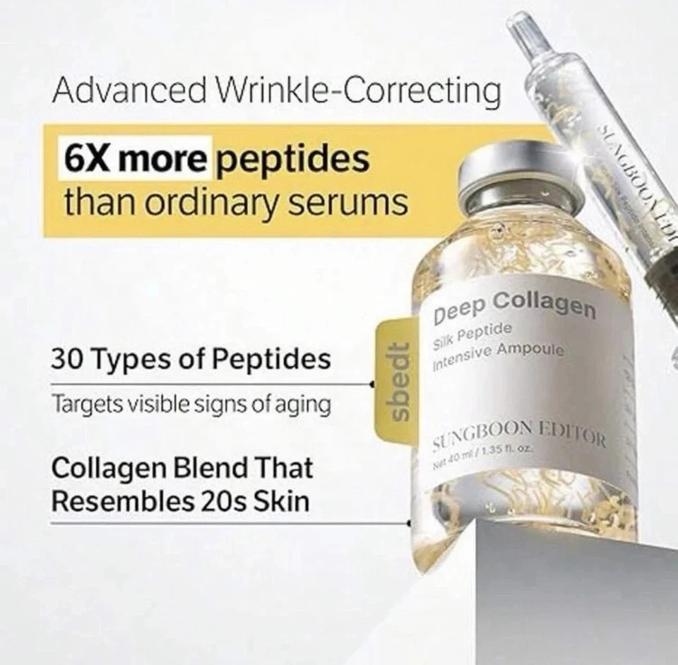NEW SUNGBOON EDITOR Deep Collagen Silk Peptide Intensive Ampoule