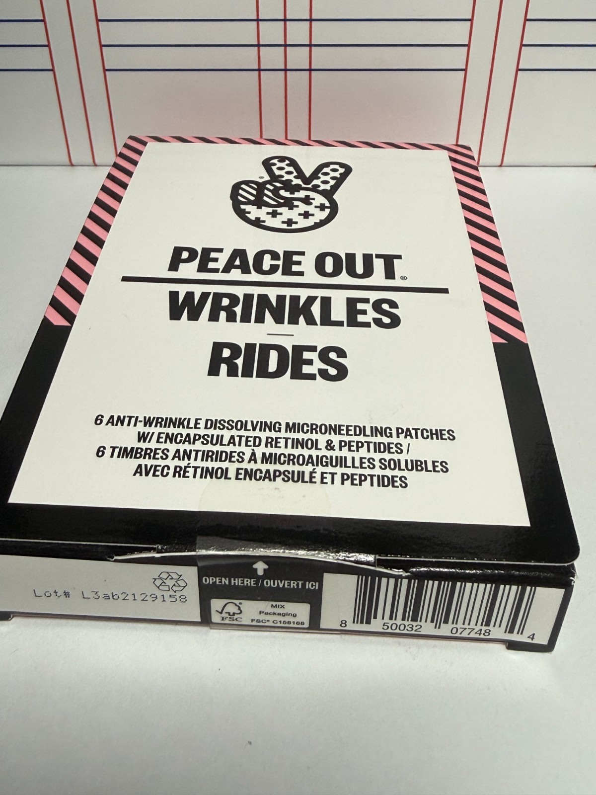 PEACE OUT Wrinkles 6 ANTI WRINKLE DISSOLVING MICRONEEDLING PATCHES w/retinol