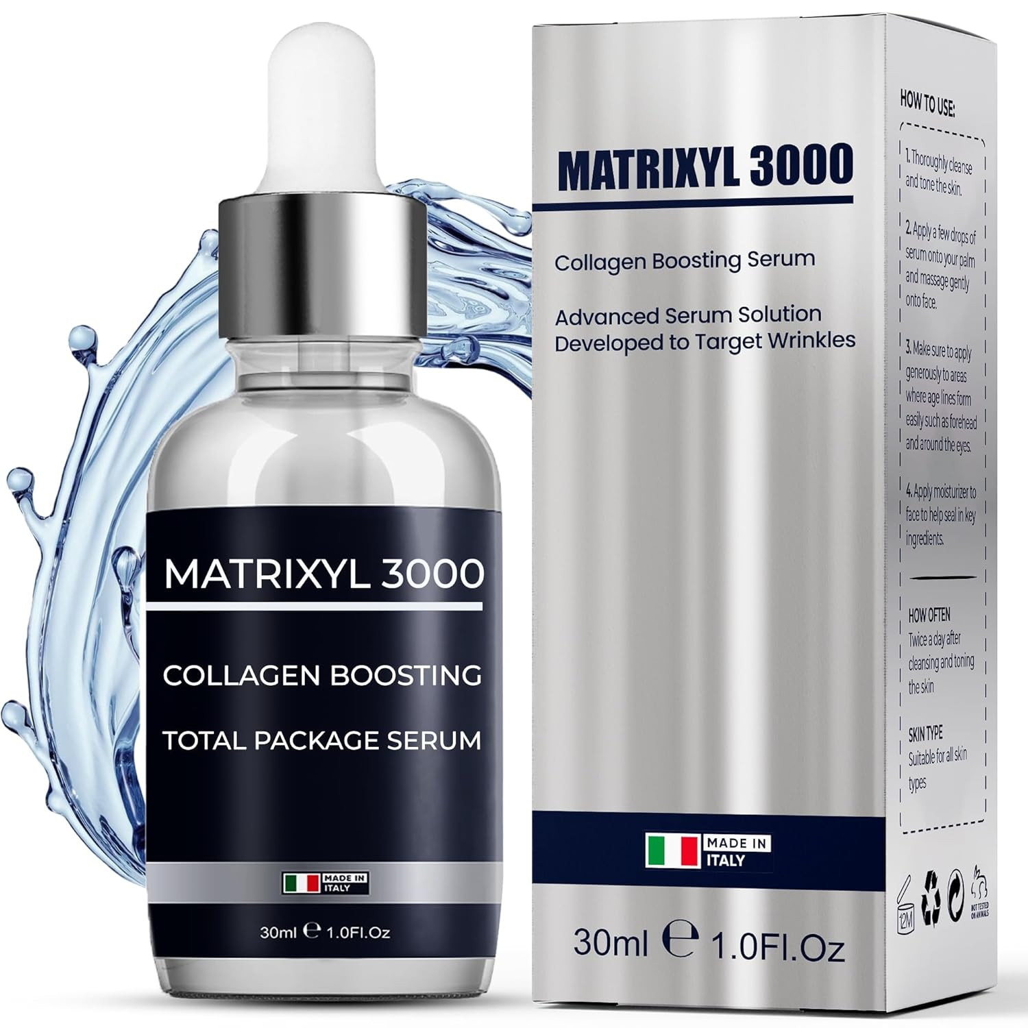 Matrixyl 3000 Total Package Serum with Hyaluronic Acid, Argireline Serum for Ant
