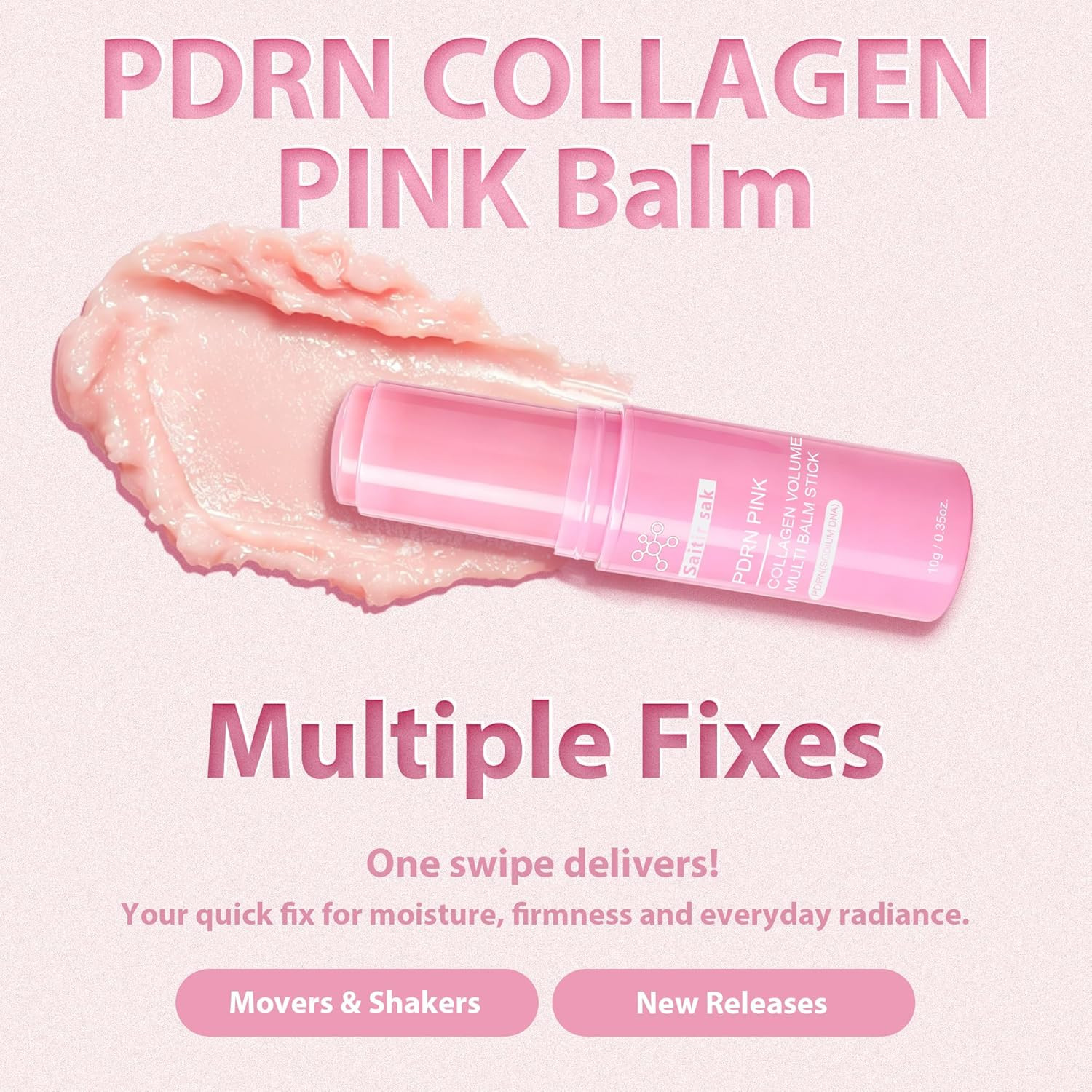 2PCS PDRN Pink Collagen Volume Multi Balm Stick – Hydrating Balm Eye Cream Make