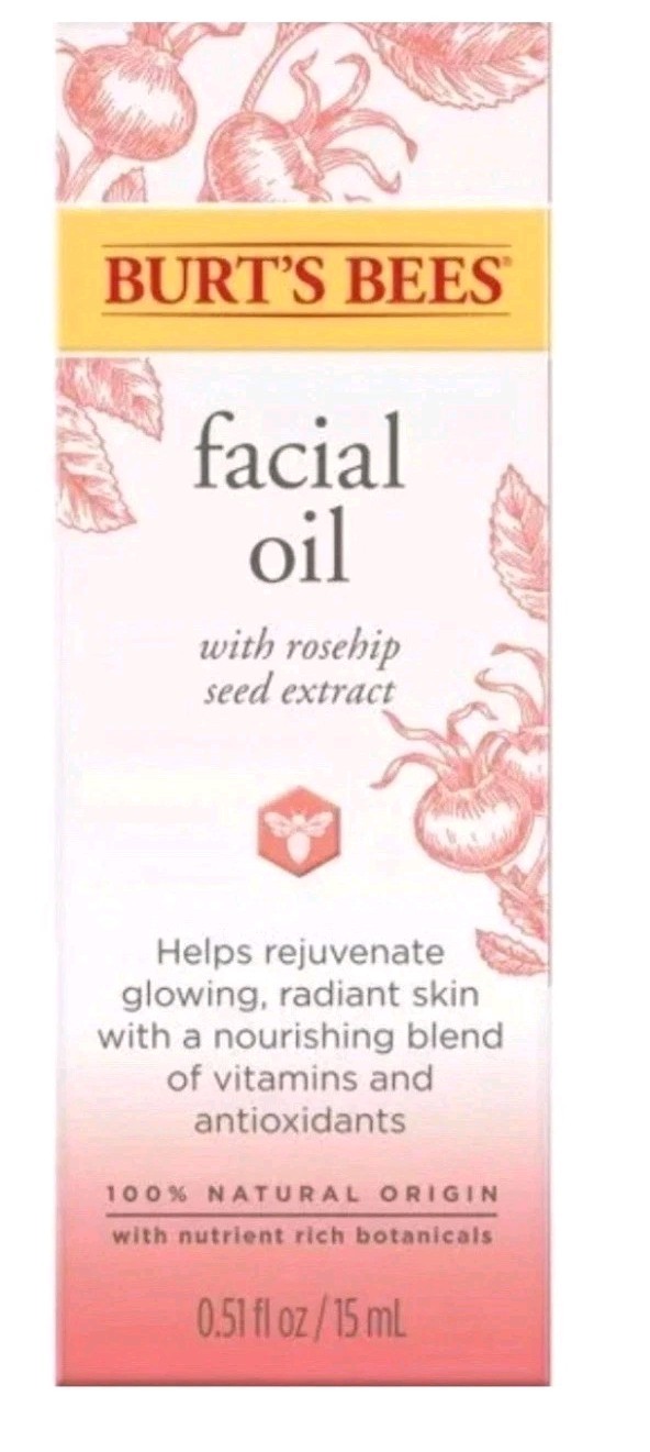 Burt’s Bees Facial Oil With Rosehip Seed Extract – 15 mL, 0.51 fl oz NIB