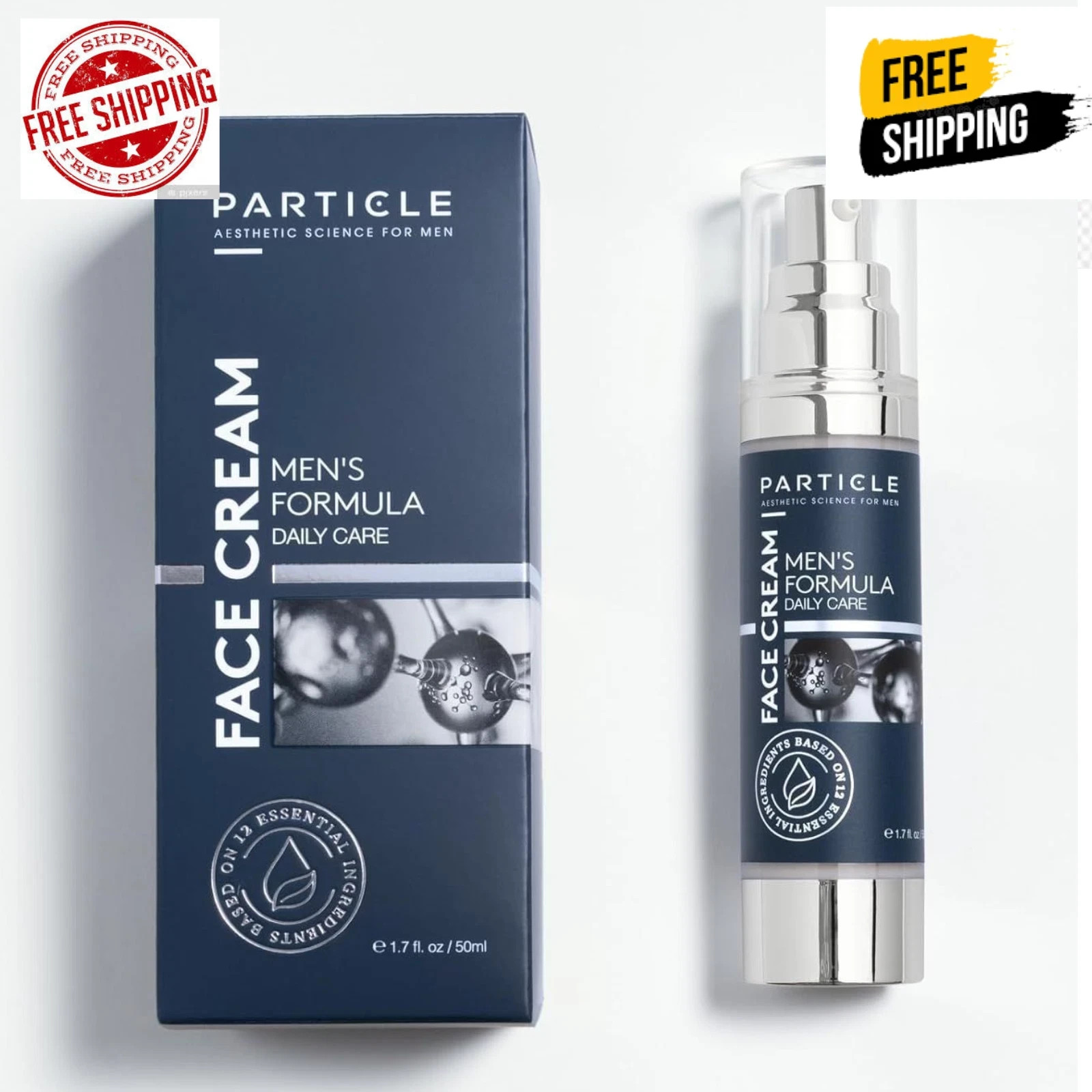 Particle Face Cream For Men 6-In-1 Anti Aging Cream Fights Eye Bags Dark Spots