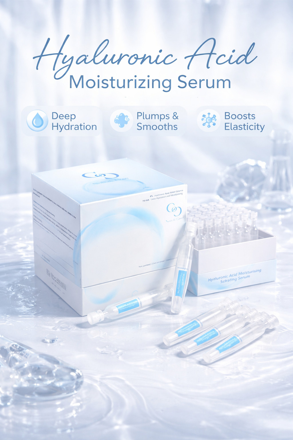 Noix De Coco 5% Hyaluronic Acid Serum, Ultra-Hydrating Vials (30PCS)