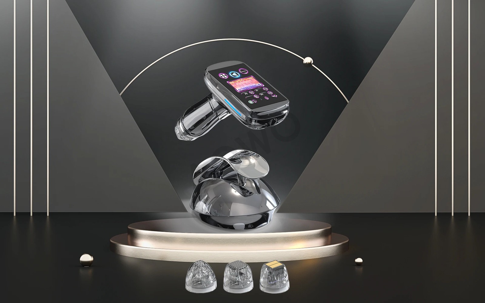 A68 Pro Handheld 4 tips Fractional Gold RF Microneedle Wrinkle Removal Device
