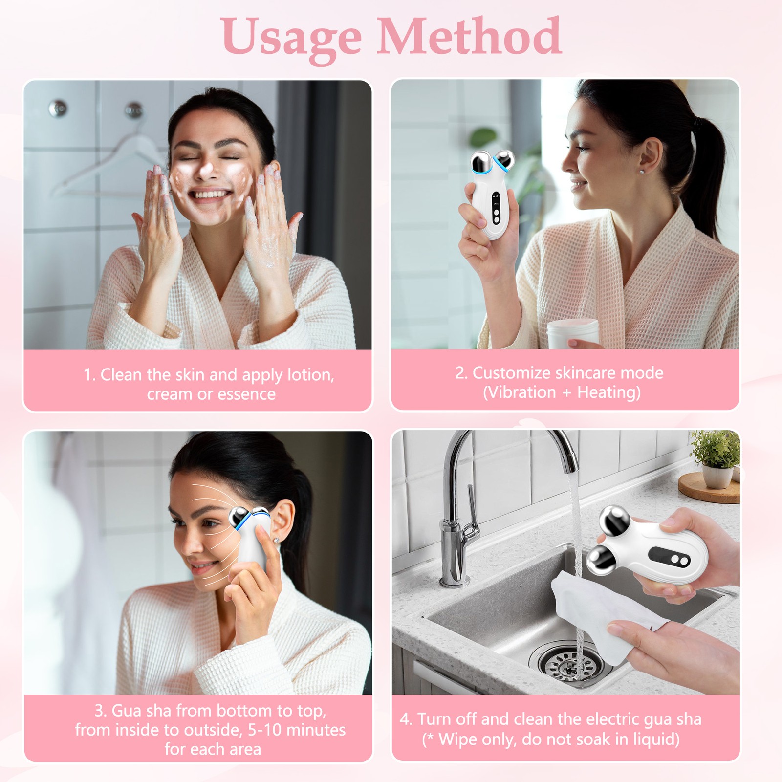 Anti Aging And Wrinkles Microcurrent Facial Device, Boost Skin Care Products Abs