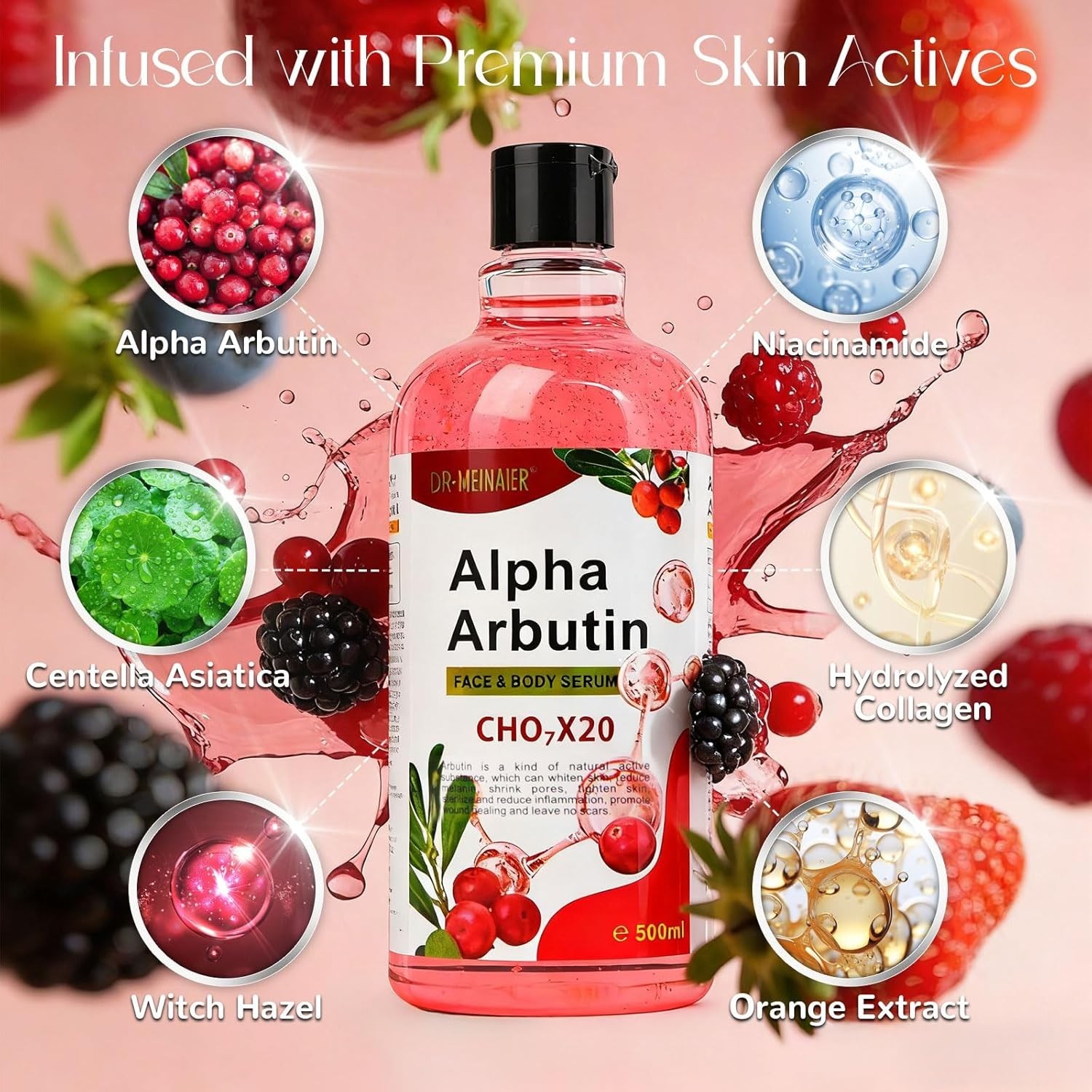 Alpha Arbutin Skin Solution Collagen Face Body Glow Serum and Alpha Arbutin Soap