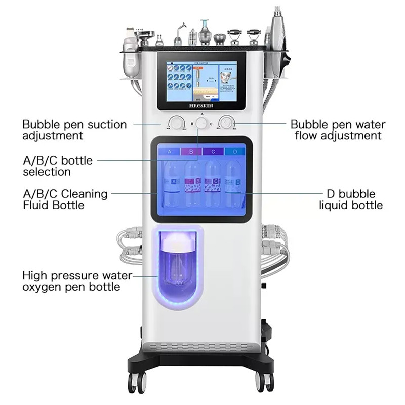 13IN1 Facial Hydro Dermabrasion Skin Peeling Water Aqua Plasma BIO Lift Machine