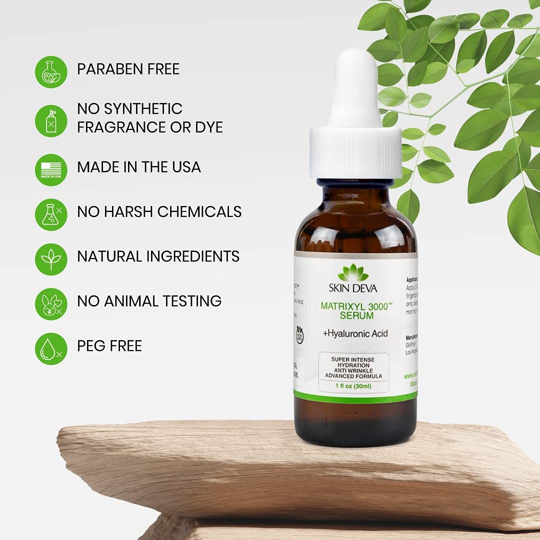 SKIN DEVA 1 fl oz Matrixyl 3000 with Hyaluronic Acid Serum Peptides Serum For