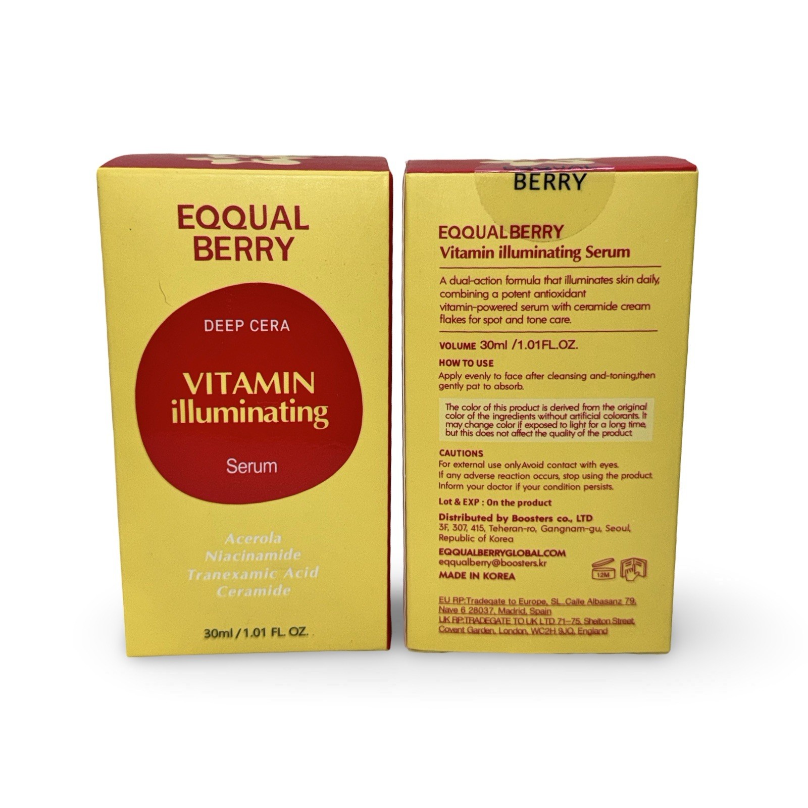 EQQUALBERRY DEEP CERA Vitamin Illuminating Serum 30ml / 1.01 fl oz