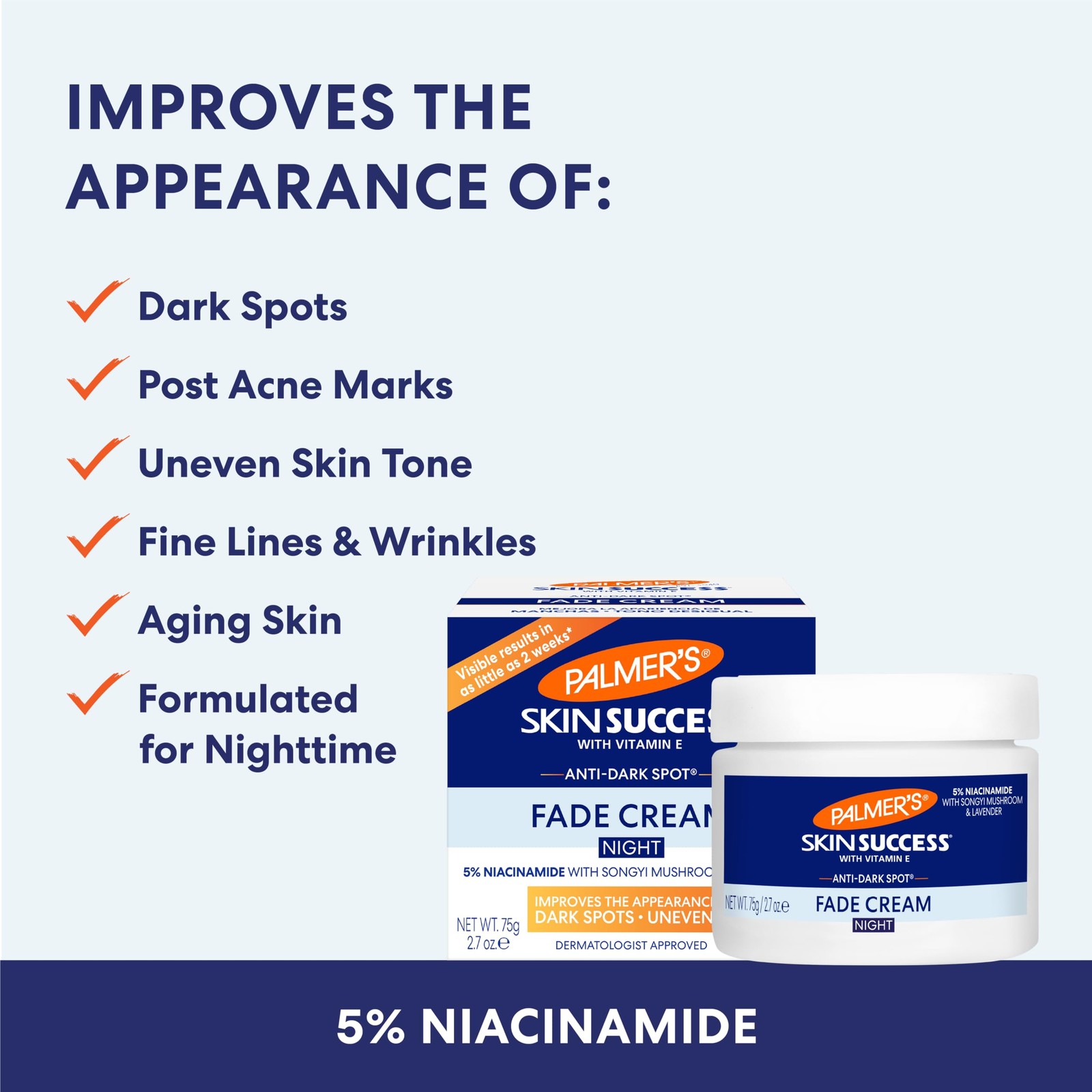 Palmer’s Skin Success Anti-Dark Spot Nighttime Fade Cream with Retinol & Niacina