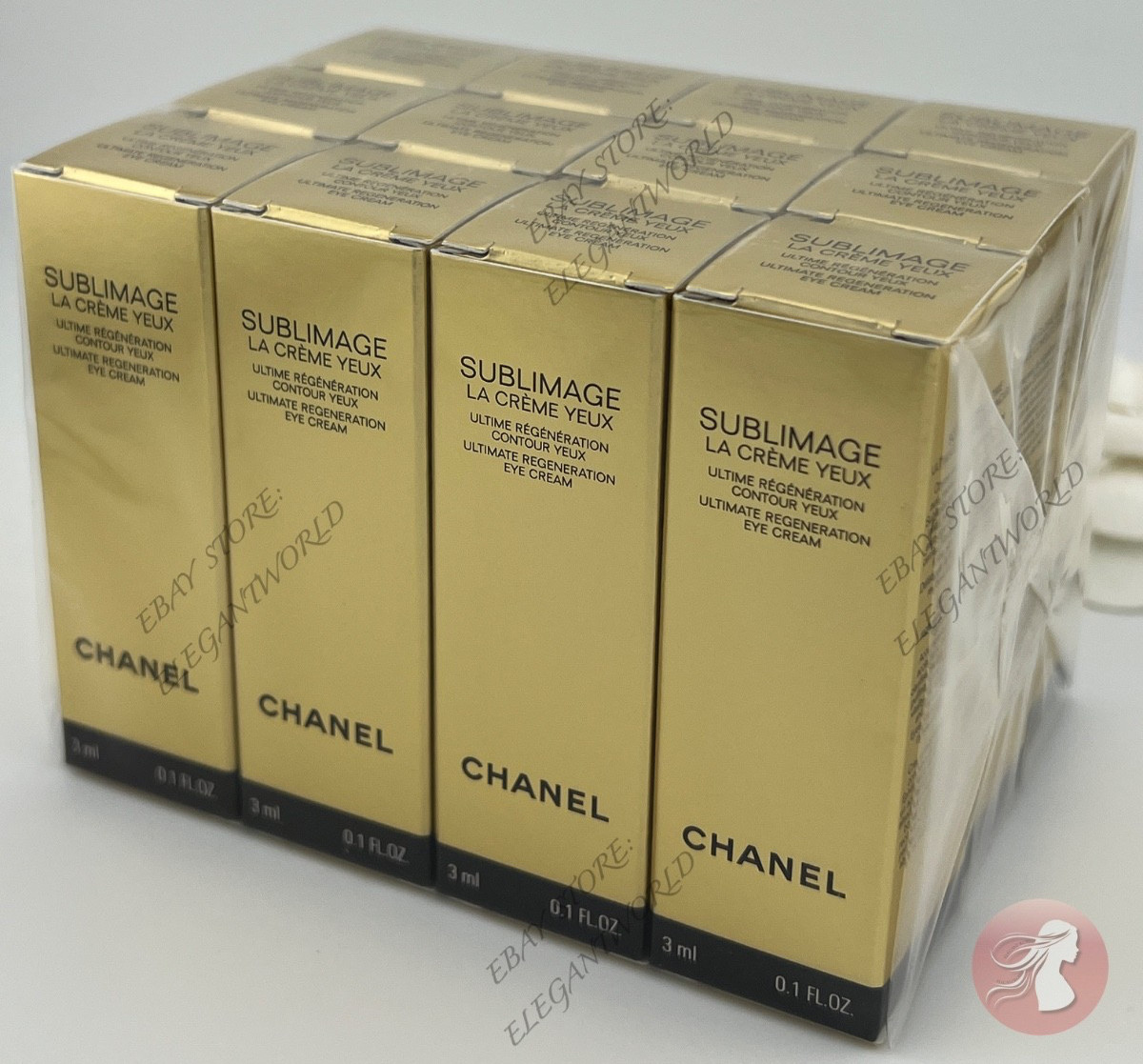 12 x Chanel Sublimage La Creme Yeux Ultimate Regeneration Eye Cream 3ml/0.1oz
