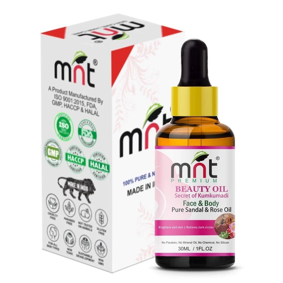 Mnt Kumkumadi Beauty Oil For Brightens Skin 30ml