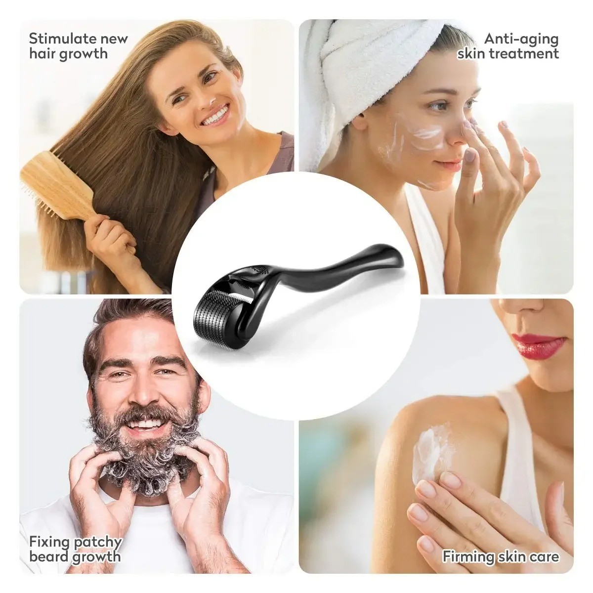 Beard Derma Roller For Hair Loss Beard Growth Titanium Fast Shipping