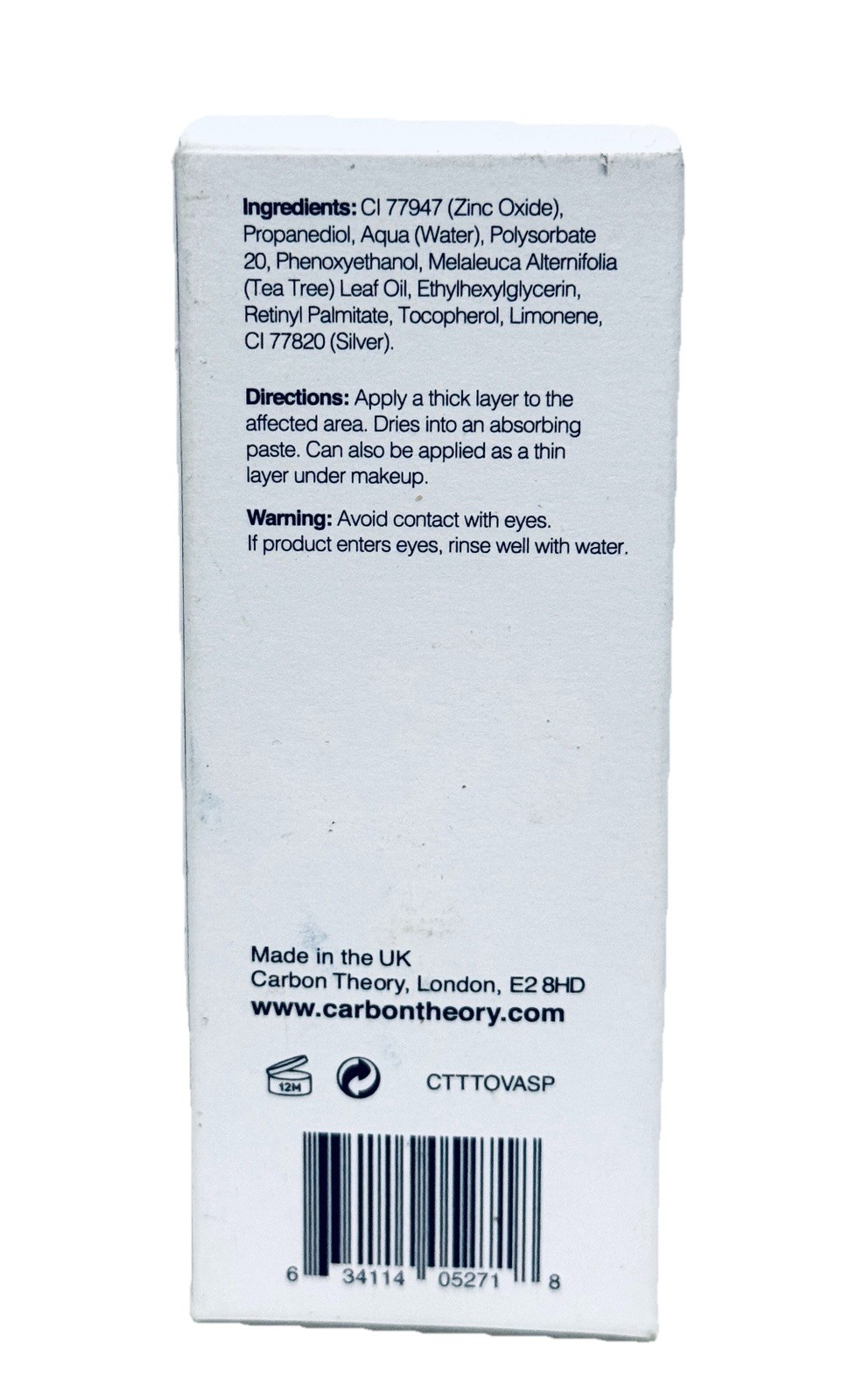 Carbon Theory Charcoal Tea Tree Oil and Vitamin A , New