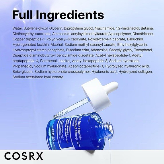COSRX Blue Peptide Bakuchiol Plump Glow Serum 1.69oz Anti-Aging Exp 02/2029 NIB