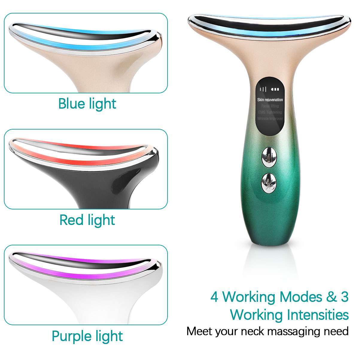 Wrinkle Remover LED Skin Therapy Device for Neck and Face Anti Wrinkle Beauty