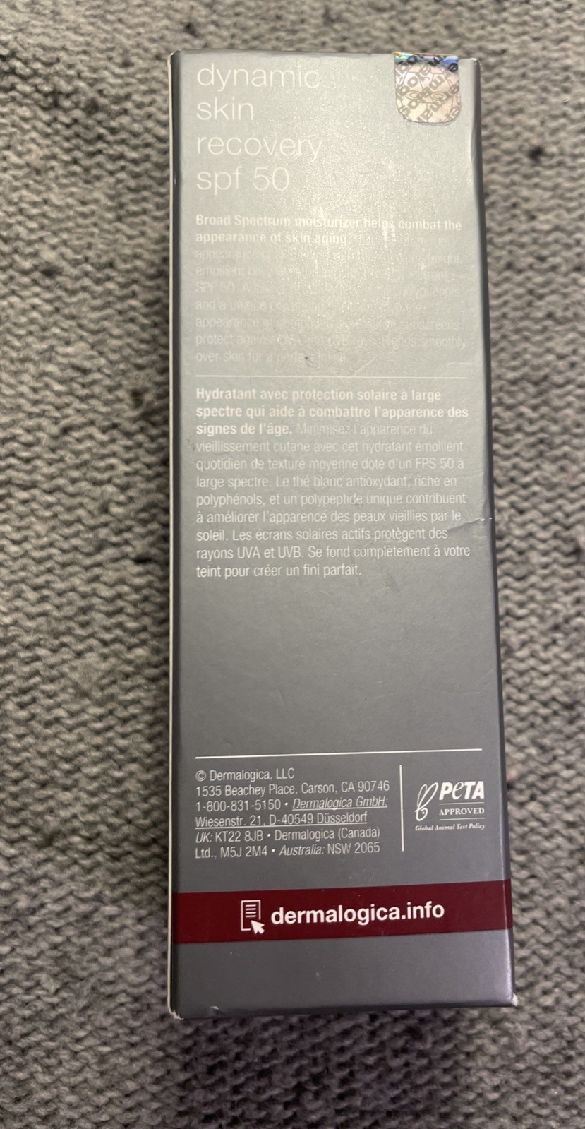 Dermalogica dynamic Skin recovery Cream – 50ml SPF 50 Exp 04/2026