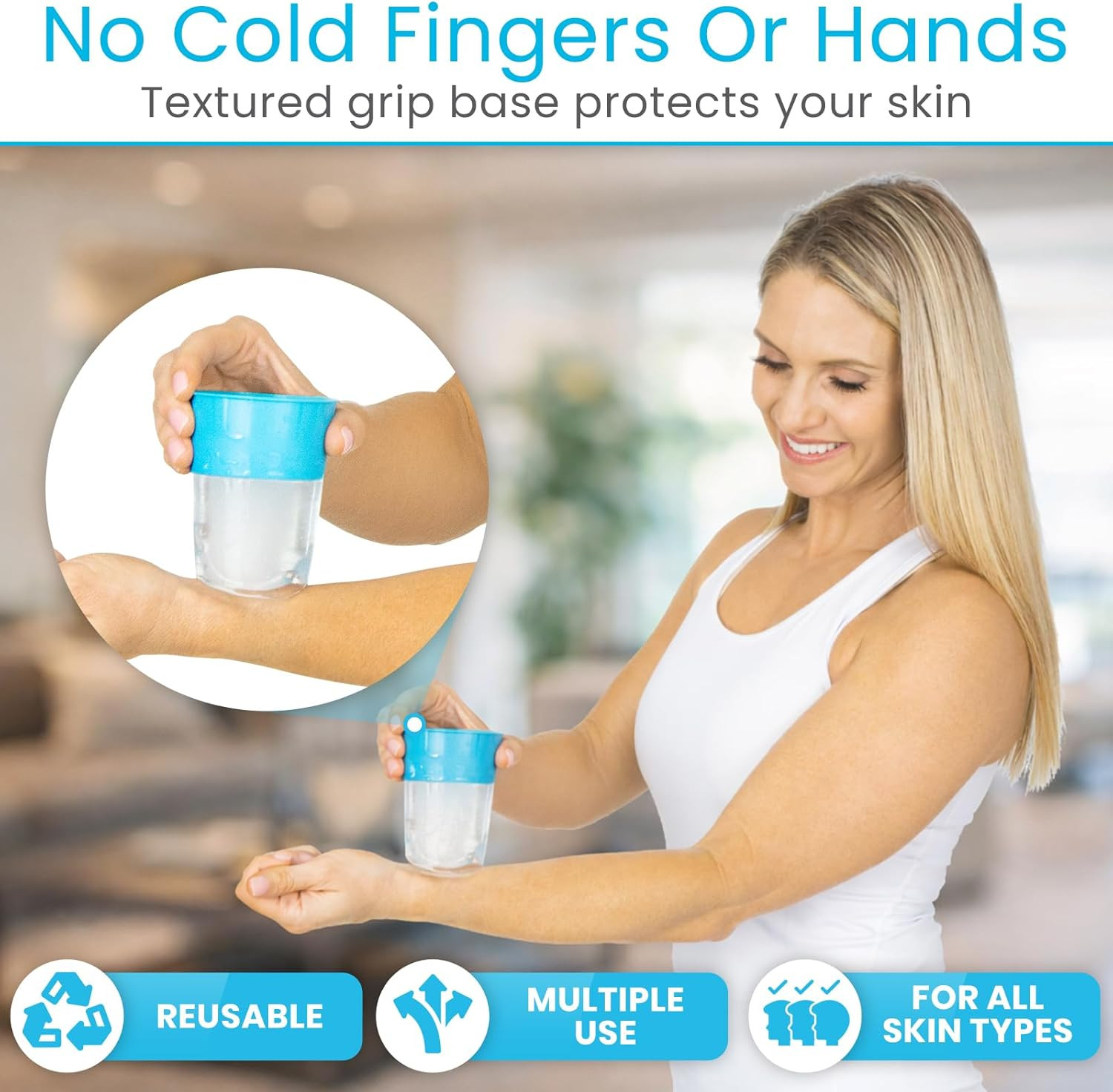 Arctic Flex Ice Roller for Face, Eyes & Neck (2 Pack) – Facial Ice Cube Roller M