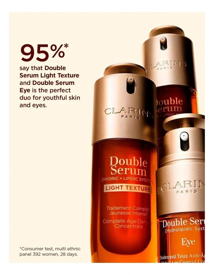 CLARINS Double Serum 50ML Skin Care Ageing Firmer Face Organic Reed Extract Pure