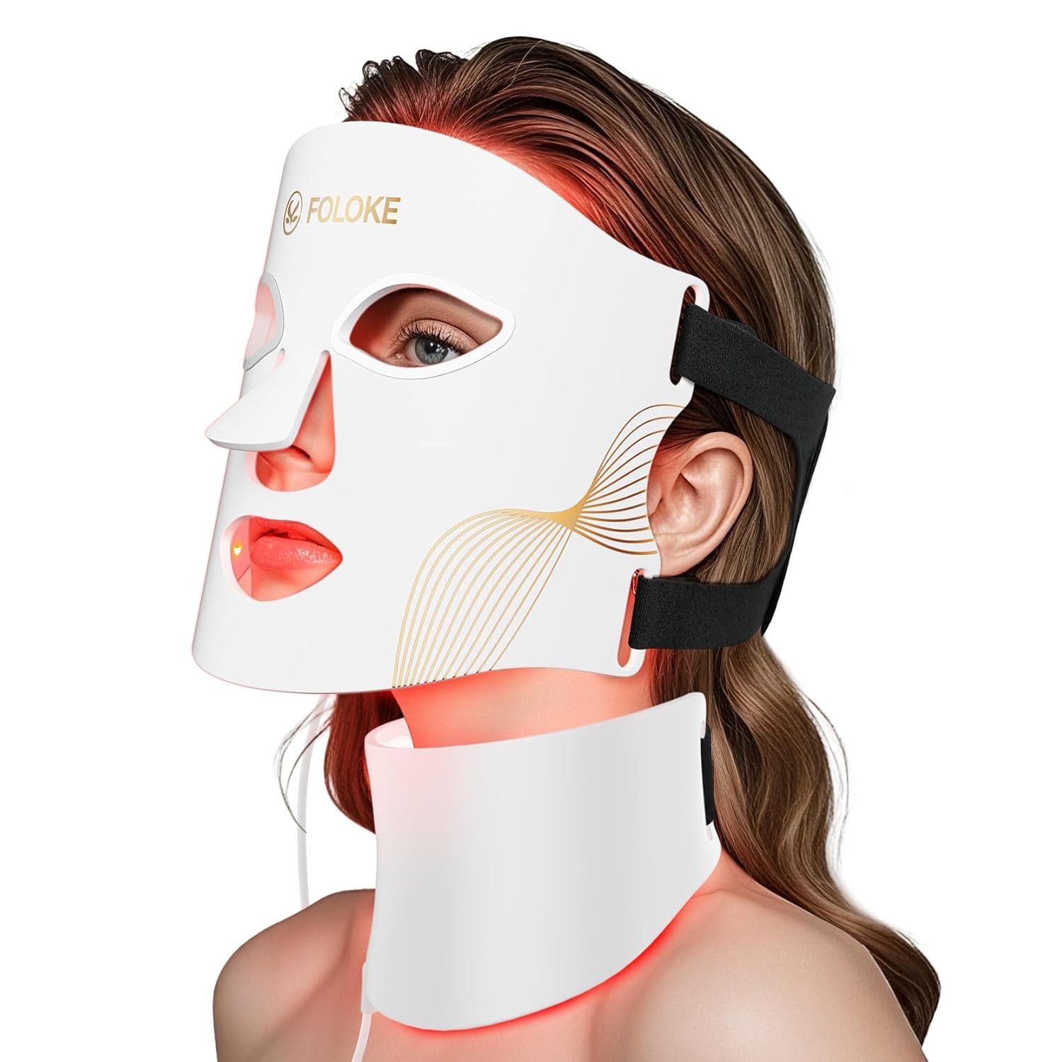LED Light Therapy Mask Skin Care, Leds Face Mask & Neck Mask Red – Wavelength fo