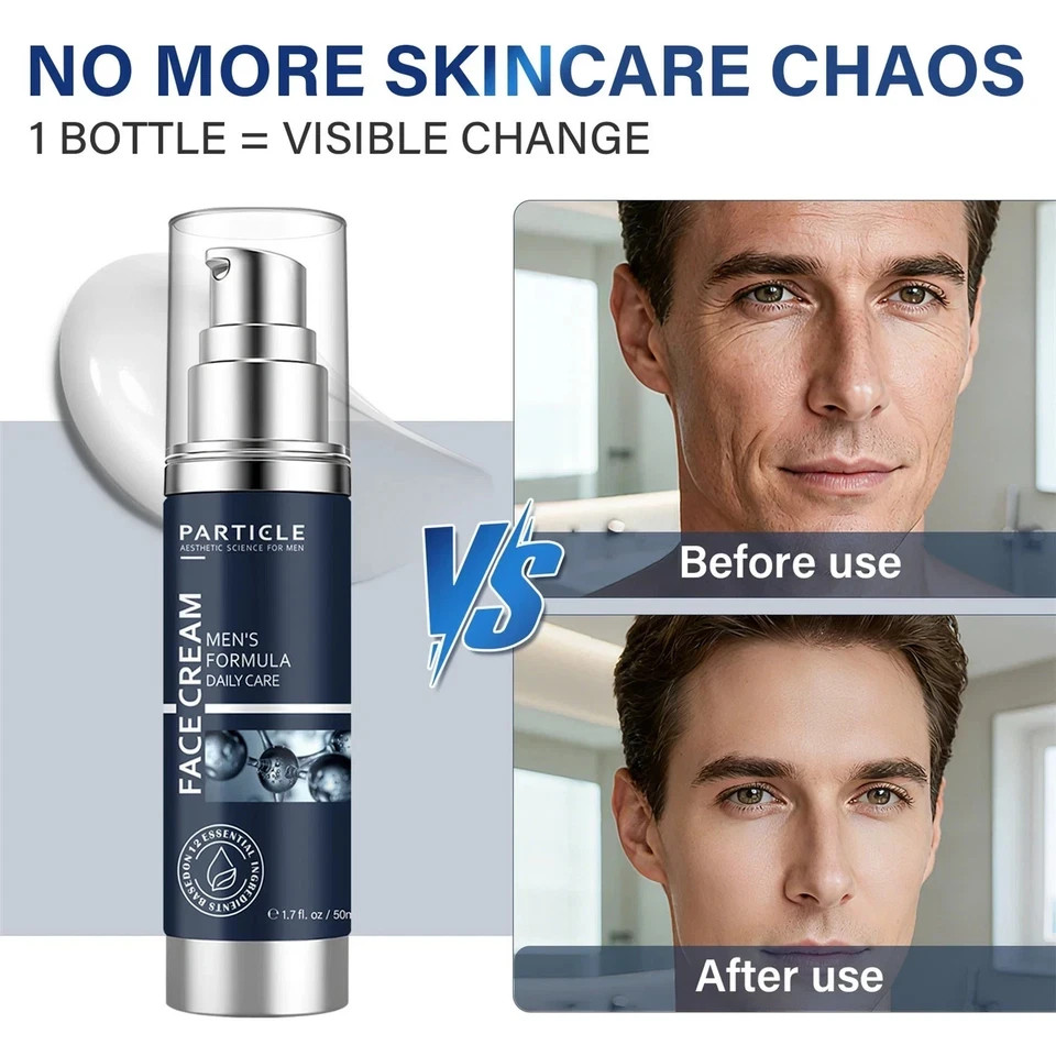 Particle Face Cream For Men 6-In-1 Anti Aging Cream Fights Eye Bags Dark Spots