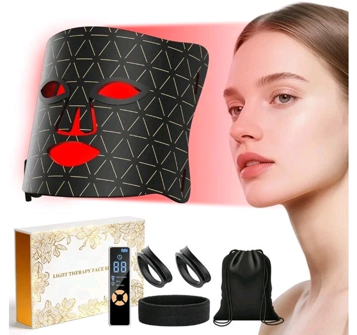 LED Light Therapy Mask Skin Care Mask, LED Red 630±5nm & NIR 830nm Wavelength.74