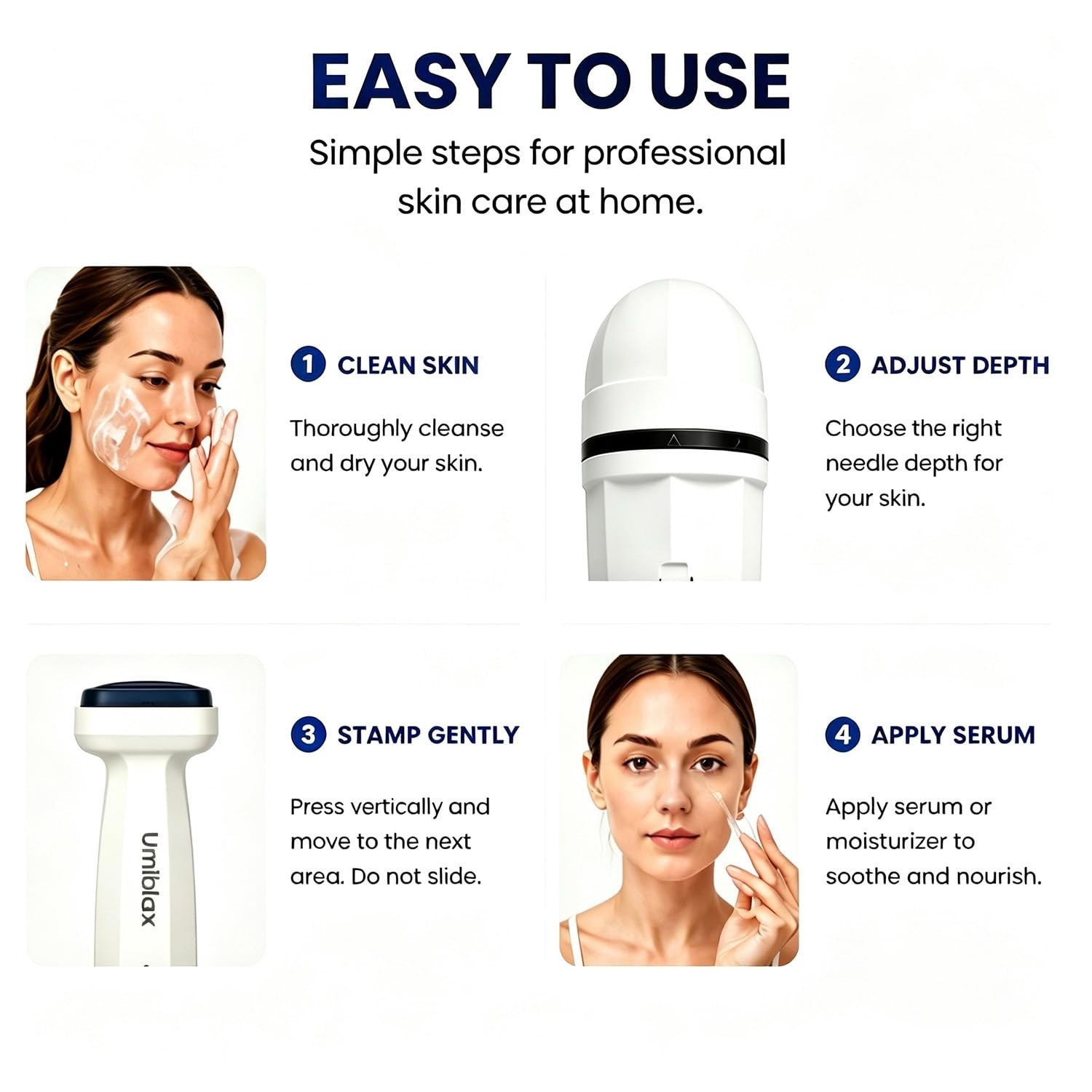 Microneedling Derma Stamp for Hair, Beard, Scalp & Face – 0.25mm Dermaroller