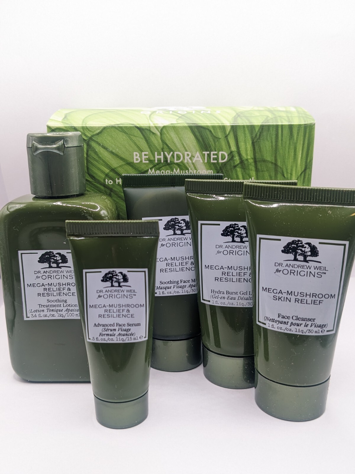 Dr Andrew Weil for Origins MEGA MUSHROOM HYDRATION 5 Piece Set – BNIB
