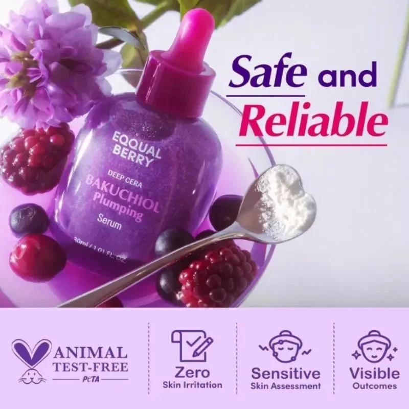 EQQUALBERRY Vitamin Illuminating Serum Bakuchiol Plumping Face Serum 30ml