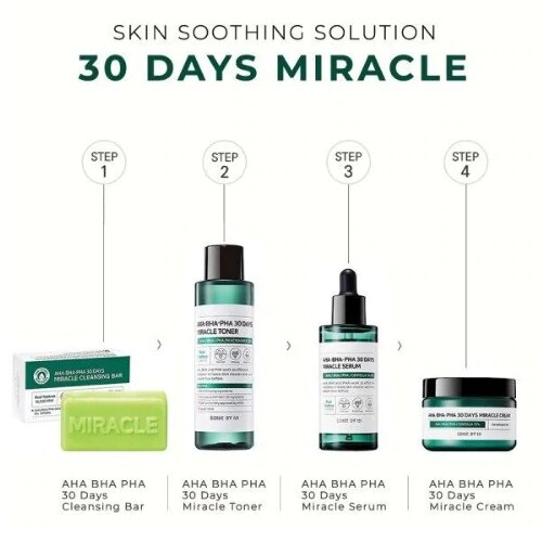 SOME BY MI AHA BHA PHA 30 Days Miracle Starter Kit 4-items K-Beauty