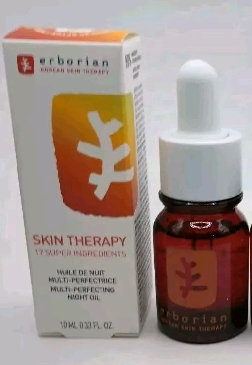 ERBORIAN SKIN THERAPY Multi-Perfecting NIGHT OIL 0.33 oz /10 mL Travel SZ NIB