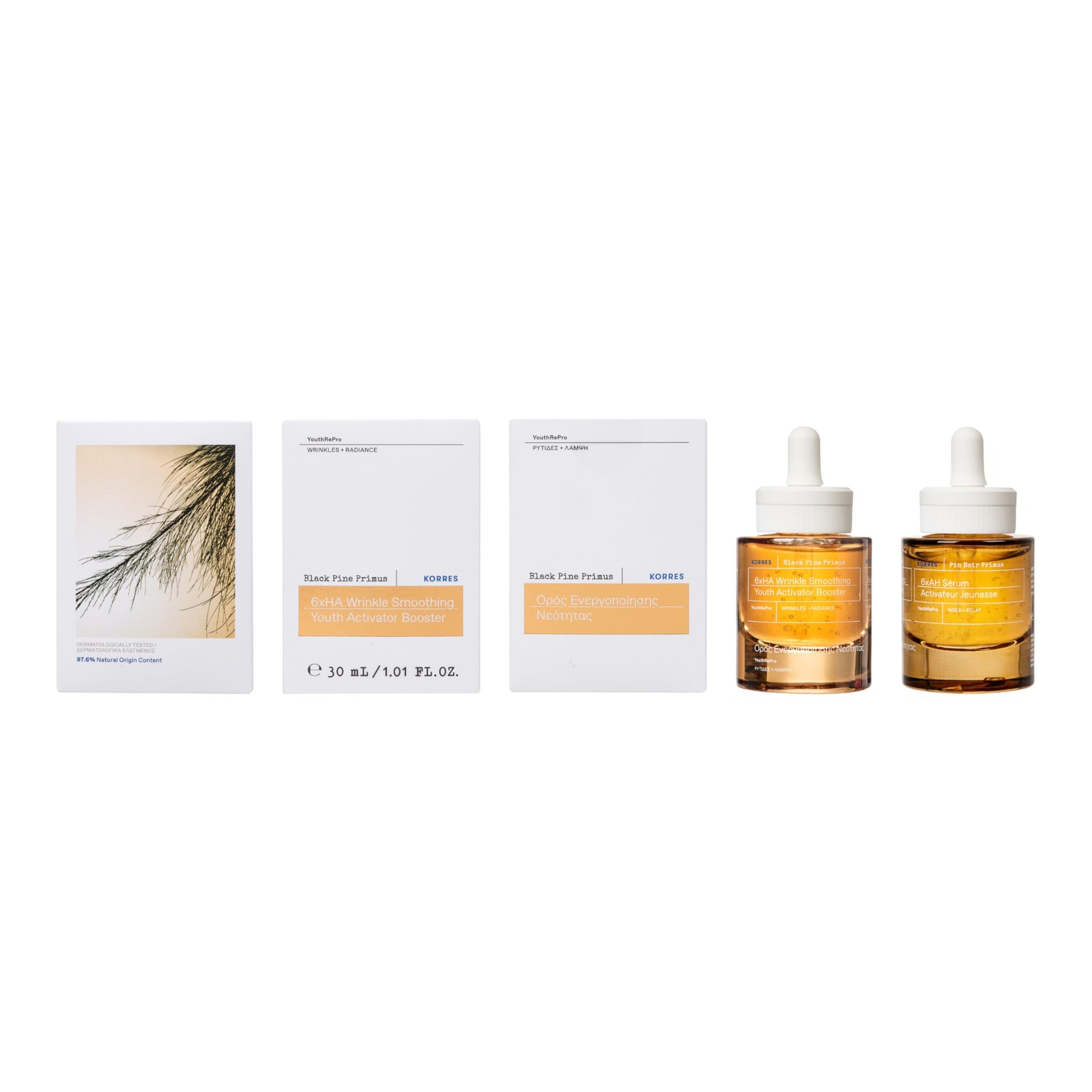 KORRES Black Pine Primus 6x Hyaluronic Complex Serum, Lightweight Wrinkle-Smo…