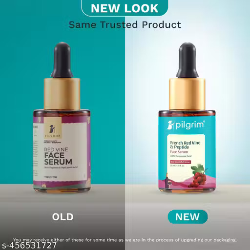 Pilgrim Red Vine serum (30ml) with Hyaluronic & peptides ( Packaging may vary )